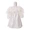 Glitzhome® 16" White Faux Fur Christmas Angel Tree Topper